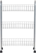 Household Essentials Slim Storage Cart, 3 Shelf Storage Cart with Wheels, Perfect for Laundry Rooms, Bathrooms, Pantries, Kitchens and More by HouseholdEssentials
