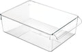 iDesign Fridge Storage Bin with Handle, Clear | Fridge Tray, For Cheeses and Snacks by iDesign