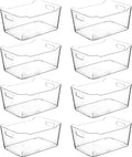 CONTROL KITCHEN Clear Plastic Storage Bins for Kitchen Organization or Pantry Organizers and Storage, Freezer Organizer Storage Containers Bin for Organizing Refrigerator Cabinet Organizers (8, Large) by CONTROLKITCHEN