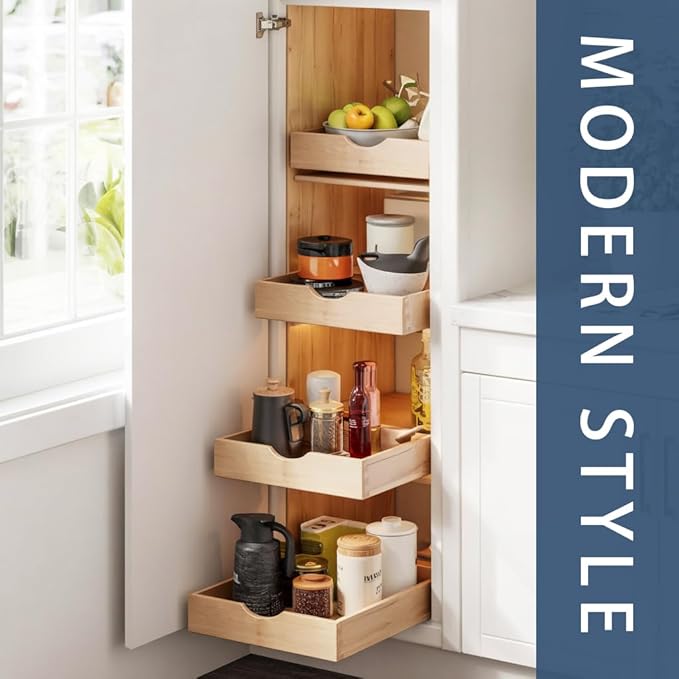 Pull Out Cabinet Drawers - 6x2 Size Options (12-23'W,18-21'D), Pre-Assembled with Soft Close Slides, Solid Beechwood, Easy Installation(12'W x 18'D) - Image 4