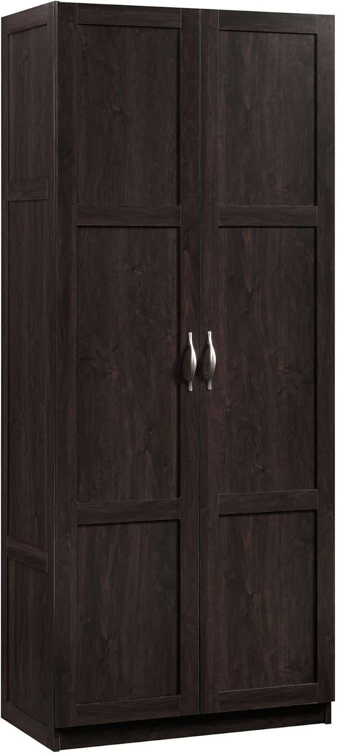 Sauder Storage Cabinet/ Pantry cabinets, 29.61 " x D: 16.02 " x H: 71.50", Cinnamon Cherry finish by SAUDER%C2%AE