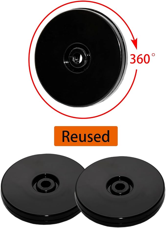 4PCS 3 inch Black Small Lazy Susan Turntable Mini Lazy Susan Acrylic Ball Bearing Rotating Tray for Spice Rack Table Cake Kitchen Pantry - Image 3