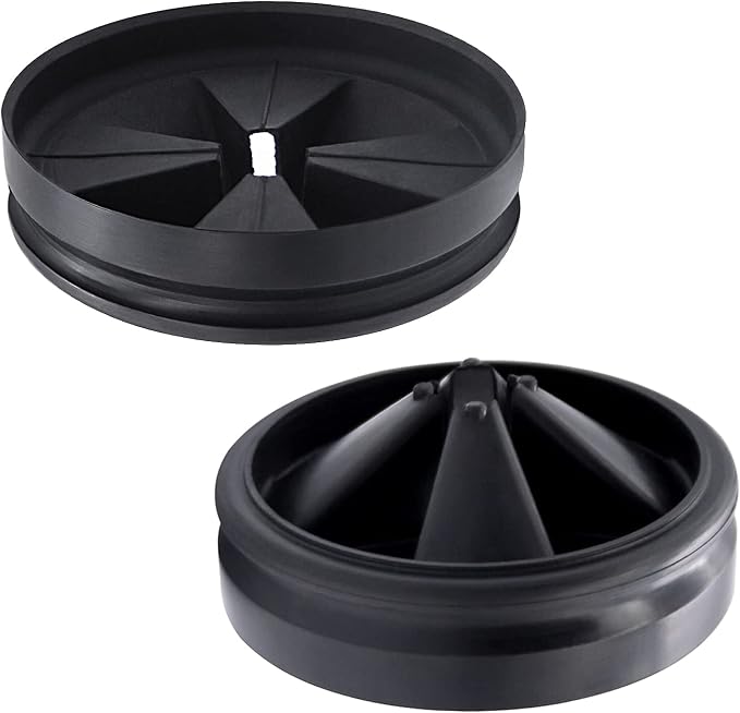 3 3/8" Garbage Disposal Splash Guard Replacement for InSinkErator Evolution | QCB-AM rubber Drain Insert, Sink Baffle, Garbage Disposer Accessories, Upgraded Removable Quiet Collar Drain Plugs, Black by Funmit