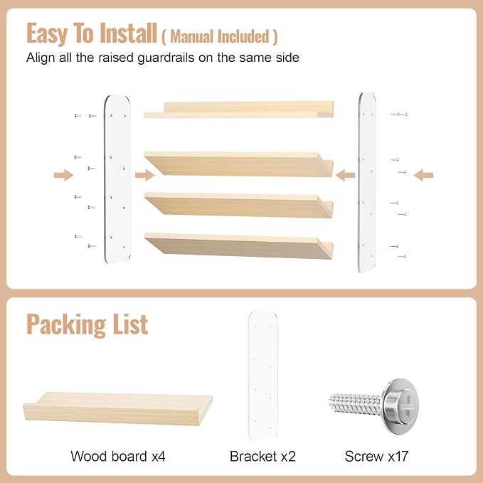 MUDEELA 4 Tiered Spice Rack Organizer for Cabinet, (No Jars Included) | Clear Vertical Spice Shelf, Wooden Seasoning Organizer for Countertop, Kitchen, Pantry, Freestanding, 13.3" W × 11.2" H - Image 8