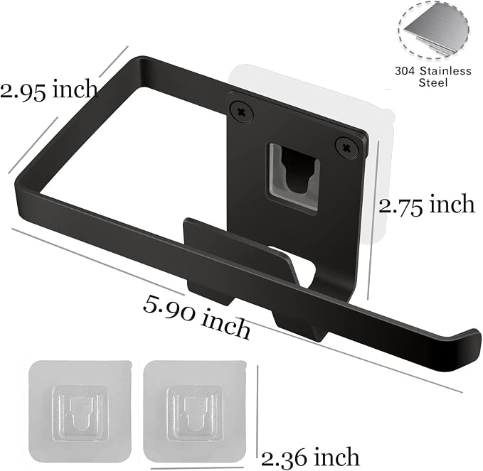 GAViA Sponge Holder for Kitchen Sink, Removable Stainless Steel Sink Caddy | Black Sponge Holder, Rustproof Brush Holder,Self-Draining Sink Organizer Rack,Inside Sink, Wall-Mounted, No Drilling - Image 4