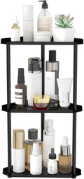 Jesginboo 3 Tier Bathroom Counter Organizer, Vanity Organizer Corner Shelf | Skincare, Makeup Countertop Organizers, Kitchen, Bathroom Counter Storage, Black by Jesginboo