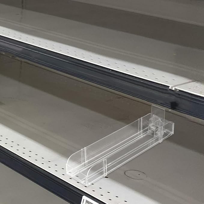 Zerodeko Convenience Store Beverage Pusher Tray Rack Retail Can Organizer for Refrigerator Self Pushing Soda Can Dispenser Dual Sided Design 4CM High Long - Image 7