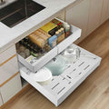 21" Deep Expandable Pull Out Cabinet Organizer,(12"-20")Slide Out Drawers For Kitchen Cabinets,Adhesive With Nano Film, Peel and stick Pull Out Drawers For Cabinets In Kitchen, Pantry (white,1PACK) by LEIMO+KPARTS