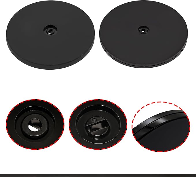 2Pcs Black Acrylic Lazy Susan 6 Inch Turntable Organizer Bearings | Mini Lazy Susan, Small Lazy Susan Turntable, 360° Rotating Swivel Plate for Spice Rack, Cosmetic, Cake, Pantry, DIY Display - Image 4