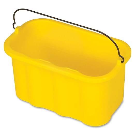 Rubbermaid Commercial Products 10 Quart Sanitizing Cleaning Caddy Supplies Organizer Yellow Housekeeping Cart Accessories for Hotel/Motel/Cleaning Cart Organization - Image 3