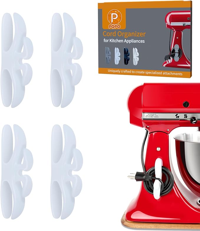 4 Pack Cord Organizer for Kitchen Appliances, Stick On Appliance Wire Organizer Wire Wrapper for Kitchen Appliances Stand Mixers (Transparent) - Image 6