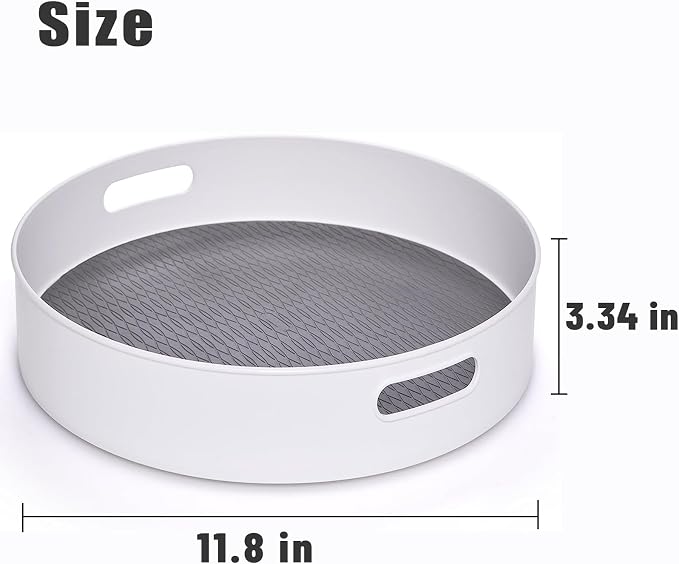 Lazy Susan Turntable 11.8 in 360 ° Rotates Multipurpose Round Turntable for Cabinet, Pantry, Kitchen, Countertop, Fridge, Bathroom Organizer (Large) - Image 7