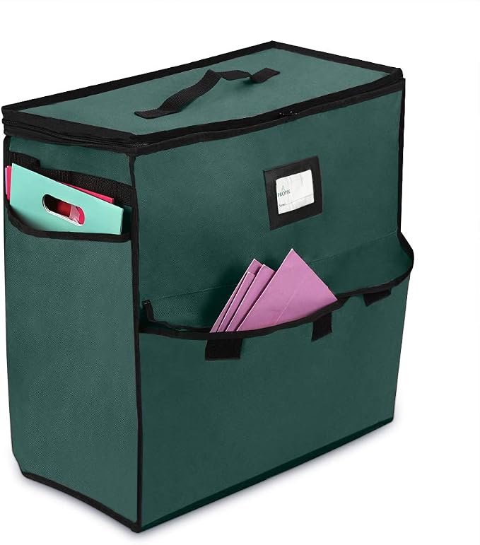 Unique Holiday Storage Organizer for Gift Bag and Wrapping Accessories (Green) - Image 7