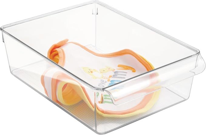 iDesign Fridge Storage Bin with Handle, Clear | Fridge Tray, For Cheeses and Snacks - Image 5