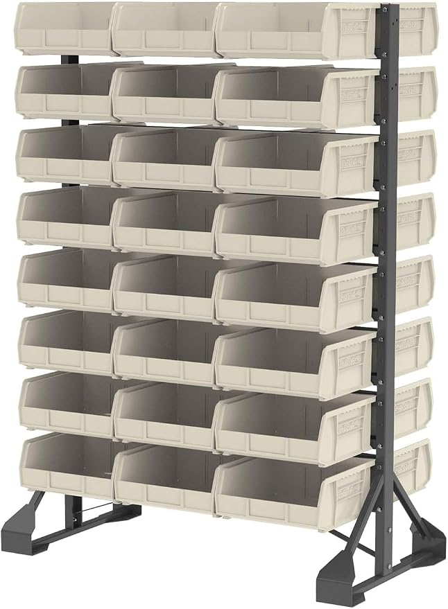 Akro-Mils 30235 AkroBins Plastic Storage Bins, 11"x11"x5", Stone, 6-Pack | Space-Saving Stackable Bins for Garage, Pantry, Craft Organization - Image 10