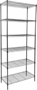 Whitmor 6 Tier Storage Shelves, Heavy Duty with Wheels, 400 lbs Capacity per Shelf, Max 2400 lbs Total, Adjustable Storage Units for Garage, Laundry, Plant, 30" L x 14" W x 70" H, Black by Whitmor