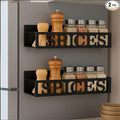 Beeveer 2 Pcs Magnetic Spice Rack for Refrigerator, Black Spices | Magnetic Design, No Drilling, Farmhouse Kitchen Decor Home Accessories, 2 Sizes Metal Storage Shelf for Fridge Spices by Beeveer