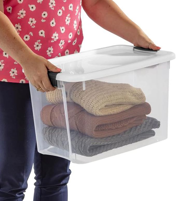 Sterilite Ultra Latch Box with Lids for Home and Office, 30 Quart, 6-Pack | Heavy-Duty and Stackable Plastic Containers with Latches for Closet, Cabinet, Bedroom, Bathroom and Dorm Room Organization - Image 8