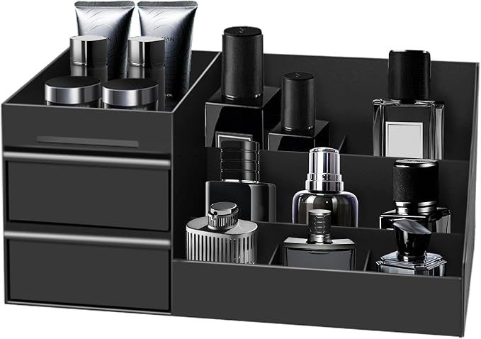 Mens Organizer,Cologne Organizer for Men,Perfumes Organizers | Cologne Stand,Perfume Stand,Organizador de Perfume,Bathroom Countertop Storage Shelf for Bathroom Counter,Easter Gift for Men by TURESMITH