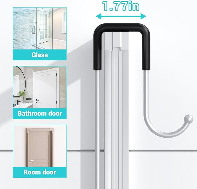 Aitatty Over the Door Hanging Shower Caddy: No Drill Rustproof Shower Rack | Includes Hooks & Soap Holders for Shampoo, Conditioner and Bathroom Essentials, Anti-Slip Design for Any Shower Room - Image 4