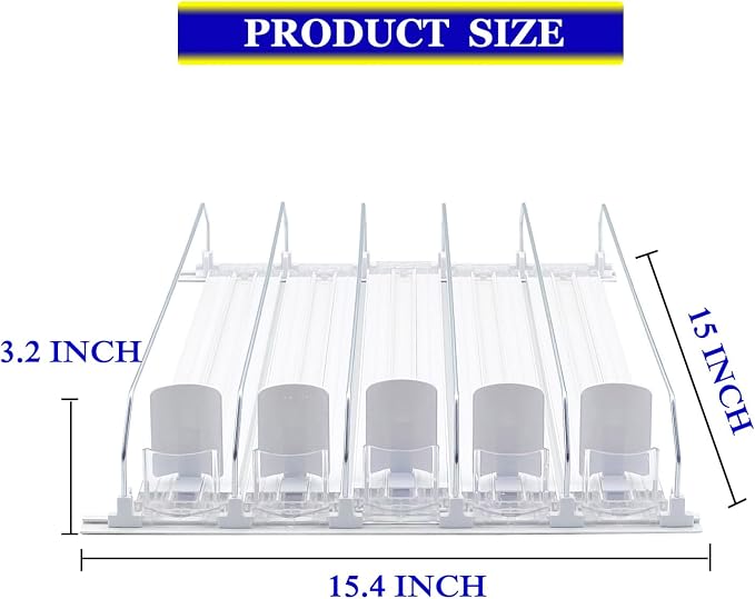 AMLLLC Drink Organizer for Fridge - Storage 25 Cans | Self-pushing automatic drink dispenser for refrigerator|Space-saving storage|Perfect for fridge organizers and storage - Image 3