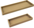 Countertop & Vanity Silicone Tray – 2 PC (11.7" & 7.7") Set | Bathroom Tray & Kitchen Soap Tray Set, Bathroom Counter Tray, Kitchen Sink Dish Soap Tray for Countertop Organization by Spacewiser