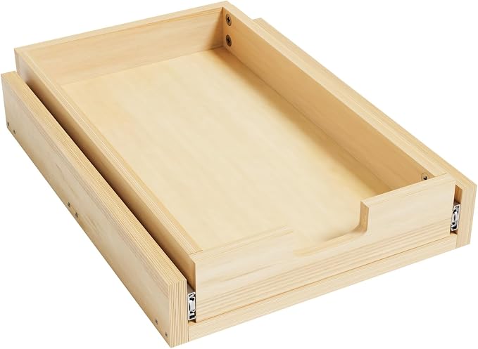 Pull Out Cabinet Organizer, 11''W×21''D Sliding Drawers for Cabinets, Soft Close Slide Out Wooden Pull out Drawers, Base Cabinet Organization for Kitchen, Pantry, Bathroom by Gsskny