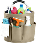Cleaning Caddy with Handle, for Cleaning Supplies Organizer Bucket | Foldable Storage Tote with 6 Pockets,17L Large Capacity Basket for Household Organizer,Laundry Room,Bathroom & Home by Unknown