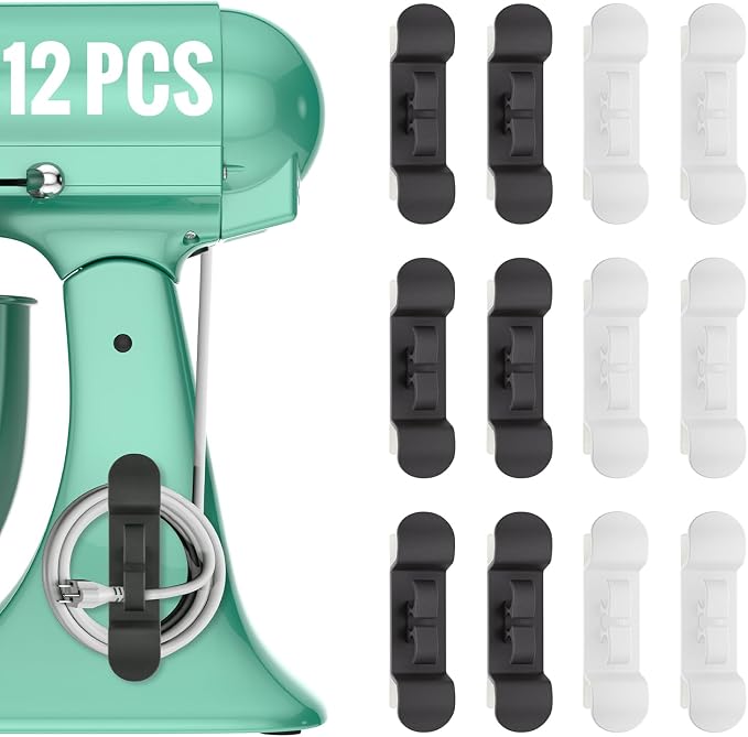 Daisyhome 12PCS Cord Organizer for Appliances, Upgraded Appliance Cord Wrap | Cord Holder Stick on Pressure Cooker, Coffee Maker, Air Fryer and Blender by Daisyhome