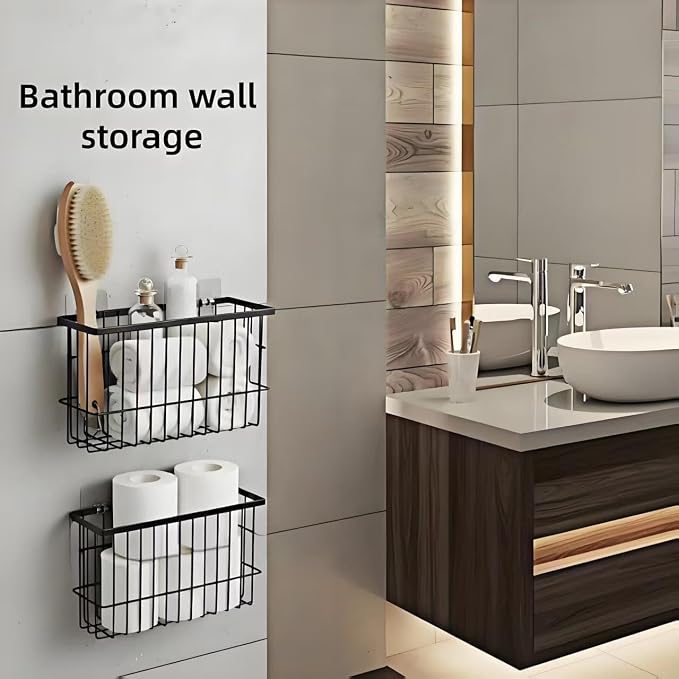 2Pack Cabinet Door Organizer, Self-Adhesive Lid Storage Box for Cabinet Storage, Wall-Mounted Storage Basket Rack, Suitable for Kitchen, Refrigerator, and Bathrooms - Image 8