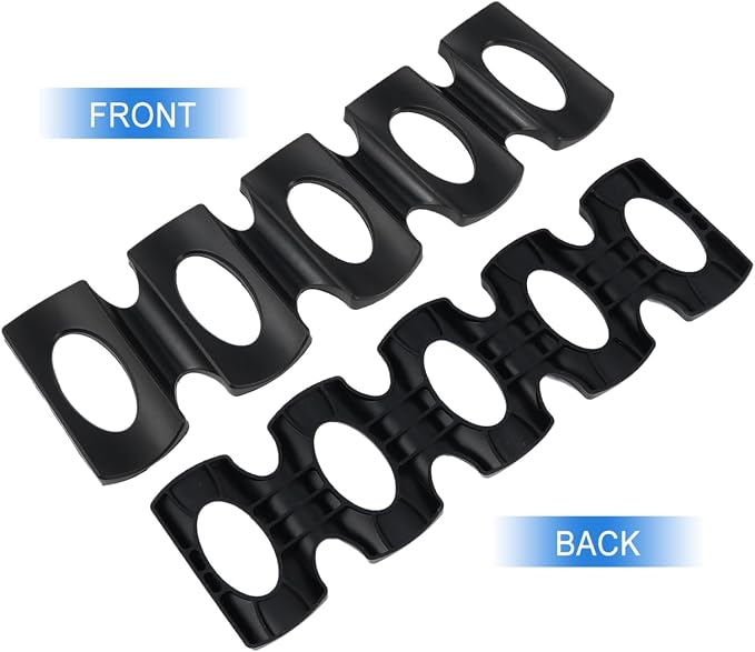 UPKOCH 2-Pack Stackable Silicone Refrigerator Mat Can Organizer and Wine Bottle Holder for Fridge Storage - Non-Slip Beverage Dispenser Rack for Beer Soda Pop, Black - Image 5