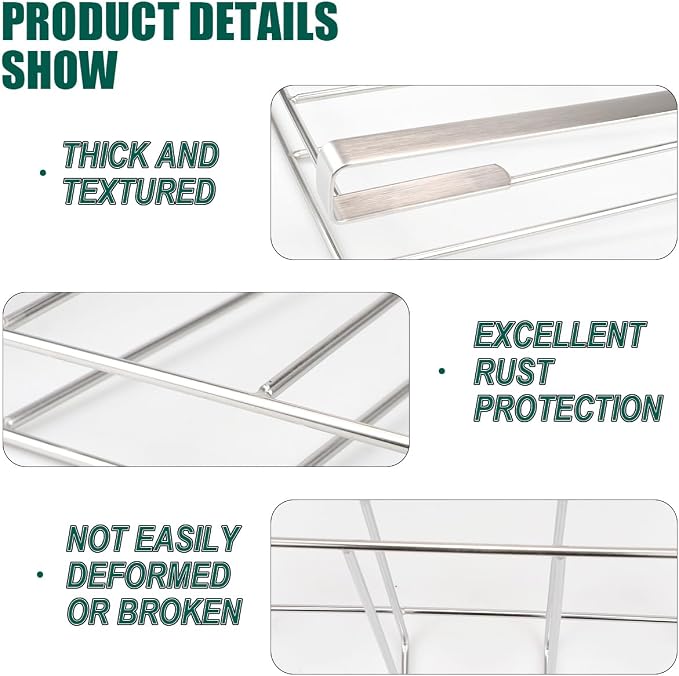 DOERDO Stainless Steel Hanging Chopping Board Rack Kitchen Organizer Metal Stand, Cutting Board Rack, Sliver, 10.4x9.8Inch - Image 5