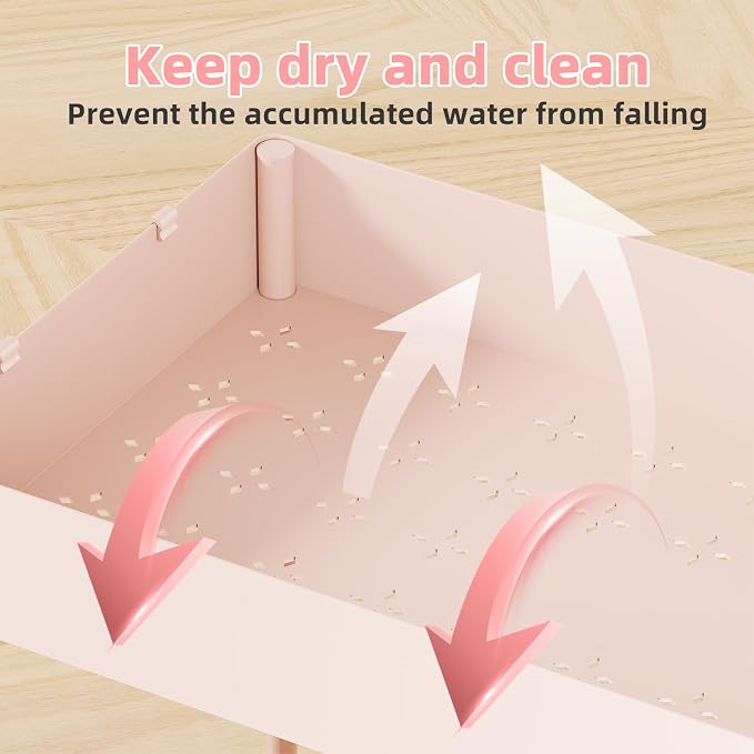 Simple Trending Under Sink Organizer 2 Pack, with Sliding Drawer, Pink | 2-Tier Multi-Use Under Shelf Organizer with Hooks, Sink Pull-Out Sliding Storage Cabinet for Kitchen Bathroom, Easy Assembly - Image 5
