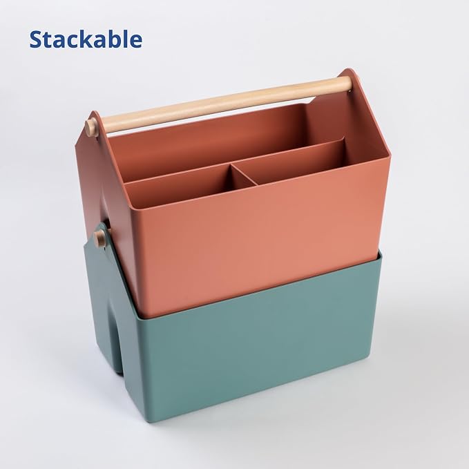 BLUE GINKGO Storage Basket, Medium 4.5L, Green, Made in Korea | Portable. Divided Storage Bin. Everyday Organization. - Image 6