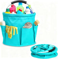 Cleaning Caddy for Cleaning Supplies,17L Cleaning Supply Caddy with Handle Foldable Cleaning Supplies Organizer Bucket Cleaning Products Organizers for Home, Garden (Lake Blue) by Ashmacdo