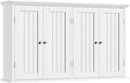 ChooChoo Laundry Cabinet with 4 Doors and Adjustable Shelves | 9.06"D x 40.9"W x 24"H, Bathroom Wall Cabinet, Cupboard, White by ChooChoo