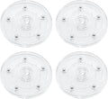 4Pcs Clear Acrylic Lazy Susan 4 Inch Turntable Organizer Bearings | Mini Lazy Susan, Small Lazy Susan Turntable, 360° Rotating Swivel Plate for Spice Rack, Cosmetic, Cake, Pantry, DIY Display by Adyoney