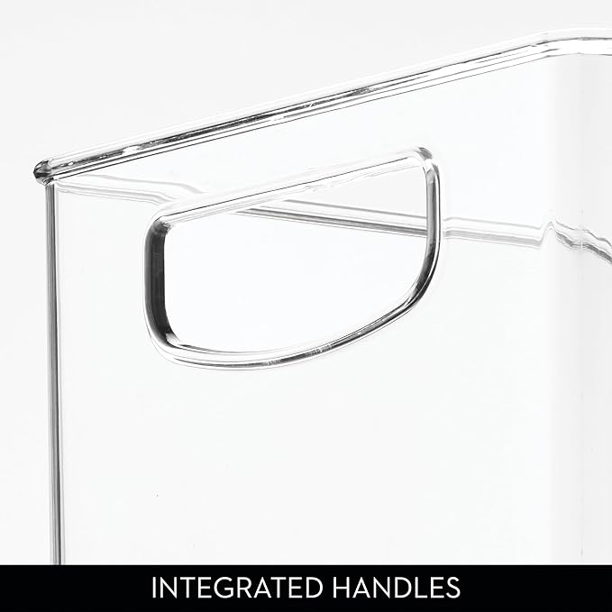 iDesign Stackable Plastic Handle Bin Storage Organizers, 18 Pack, Clear | For Kitchen, Fridge, Pantry, Home, Assortment Set - Image 8