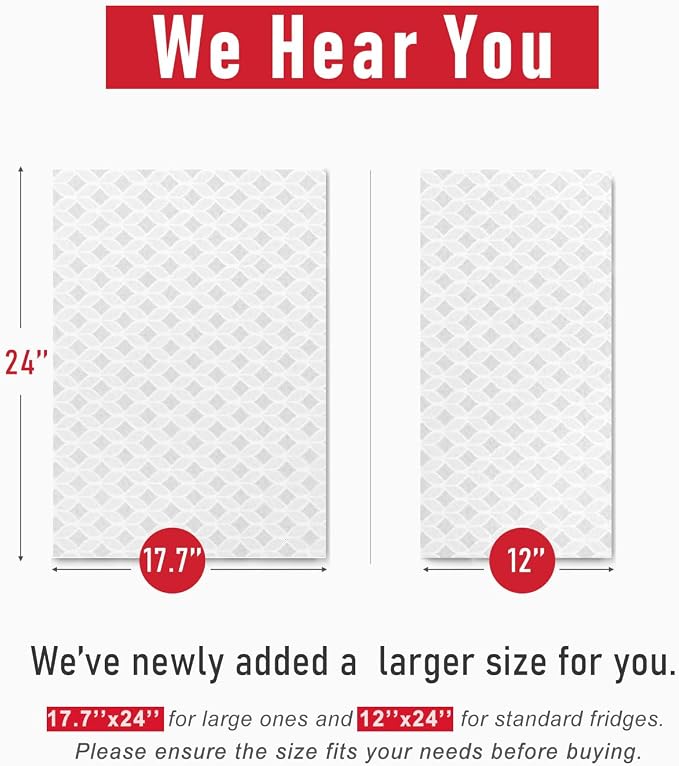 Cooyes 12 PCS Refrigerator Liners, 12" x 24" Non-Slip Fridge Liners Strong Absorbent Washable Non-Adhesive, Refrigerator Shelf Liners and Mats for Shelves, Drawers, Kitchen Cabinets(Gray Slate) - Image 8