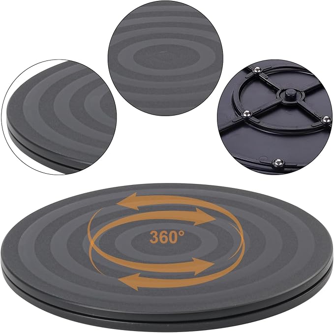 8 Pack 8 Inch Lazy Susan Turntable, Heavy Duty Lazy Susan Turntable Organizer, Premium 8 Inch Rotating Swivel Stand for Table Top, Kitchen, and More - Image 3