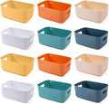 OWill 12 PCS Plastic Storage Bins and Baskets for Efficient Home Classroom Organization Small Containers in Multicolour for Kitchen, Cupboard box, and Bathroom Organizer on Shelves and Tubs by OWill
