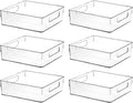 Clear Plastic Storage Bins, Pantry Organizers and Storage or Kitchen Organization and Storage Containers Bins for Organizing, Fridge, Freezer, Bathroom, Pantries, Refrigerator, Cabinet Organizer Bin by ShelfShaper