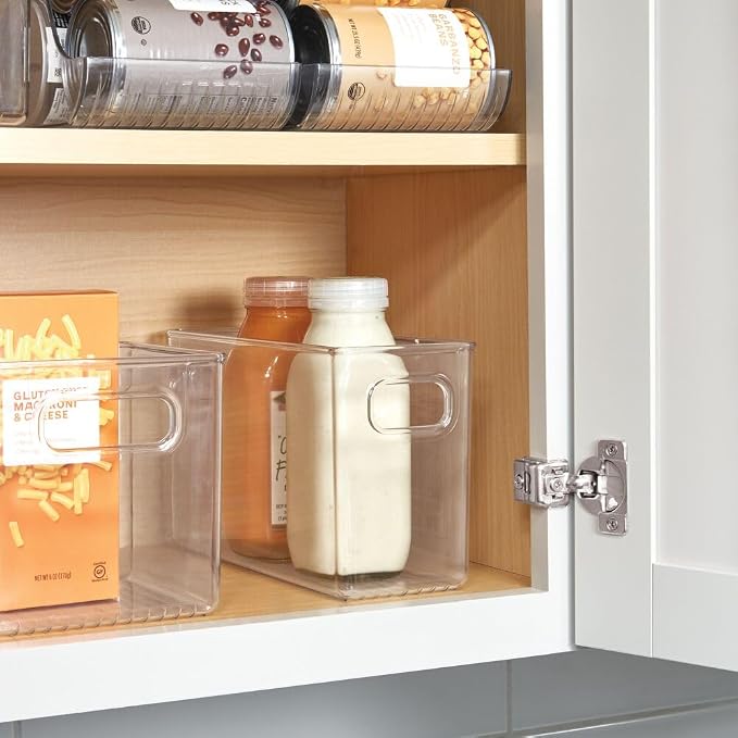 iDesign Slim Clear Plastic Storage Bin, Tall Narrow, 4-Pack | Organizer for Kitchen, Fridge, Pantry - Image 6