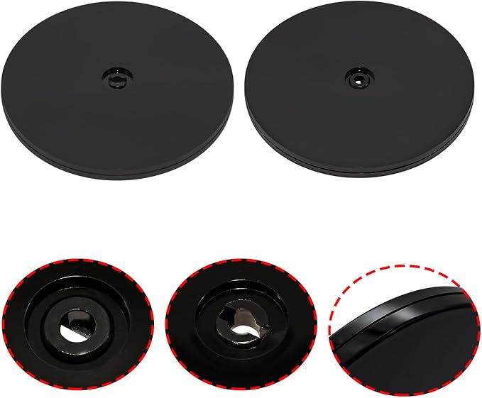 2Pcs Black Acrylic Lazy Susan 7 Inch Turntable Organizer Bearings | Mini Lazy Susan, Small Lazy Susan Turntable, 360° Rotating Swivel Plate for Spice Rack, Cosmetic, Cake, Pantry, DIY Display - Image 4