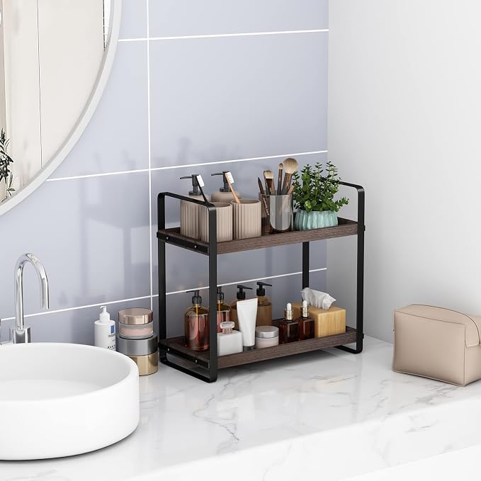 HNRLOY Bathroom Counter Organizer, Bathroom Counter Shelf, Makeup Organizer | Bathroom Countertop Organizer, Bathroom Sink Organizer, Perfume Organizer, Vanity Shelf, Bathroom Organization and Storage - Image 5