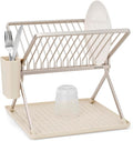 Brabantia SinkSide Large Foldable Dish Drying Rack (Soft Beige), Sleek Kitchen Drainer with Removable Cutlery Basket, Countertop Dish Rack for Dishes and Kitchen Accessories by Unknown