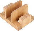 Donxote Bamboo Cutting Board Organizer Rack - Pot Lid, Baking Pan, Bakeware & Knife Holder, Cabinet and Countertop Storage Stand for Kitchen, Dish, Plate, and Cookbook by Donxote