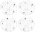 4Pcs Clear Acrylic Lazy Susan 3 Inch Turntable Organizer Bearings | Mini Lazy Susan, Small Lazy Susan Turntable, 360° Rotating Swivel Plate for Spice Rack, Cosmetic, Cake, Pantry, DIY Display by Adyoney