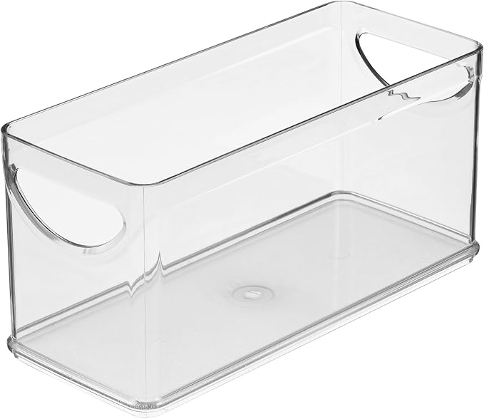 iDesign Plastic Bin, 10" x 4.25" x 5", Clear | Cabinet and Pantry Use with Integrated Handles - Image 9