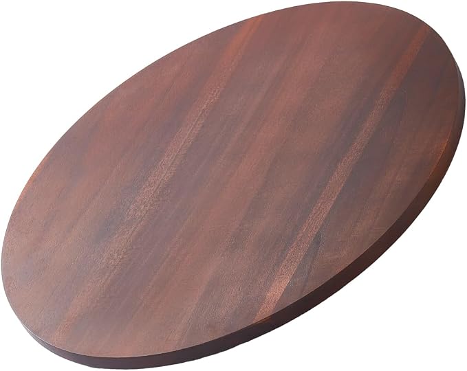 VEVOR 24 in Wood Lazy Susan Turntable, 360° Rotation Round Clear Tabletop Rotating Tray, Acacia Wood Dining Table Centerpiece, Smooth and Silent Spin, for Family Gatherings, Banquets and Weddings | For Family Gatherings, Banquets, Weddings, 360° Rotati... by VEVOR